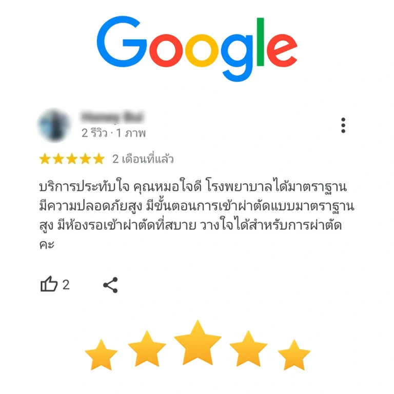 รีวิวความคิดเห็นจาก google 2